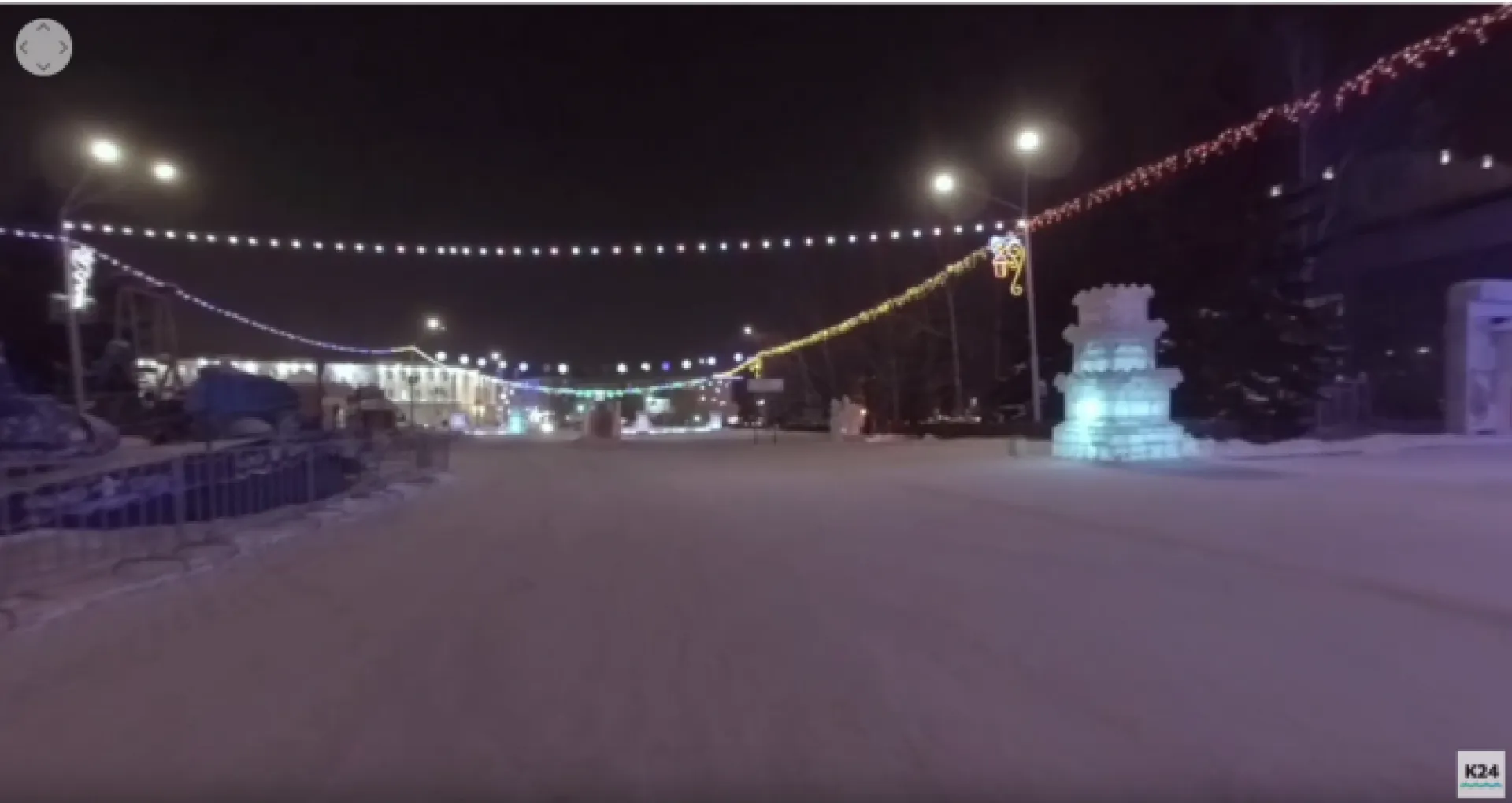 Видео 360: главный снежный городок Алтайского края 
