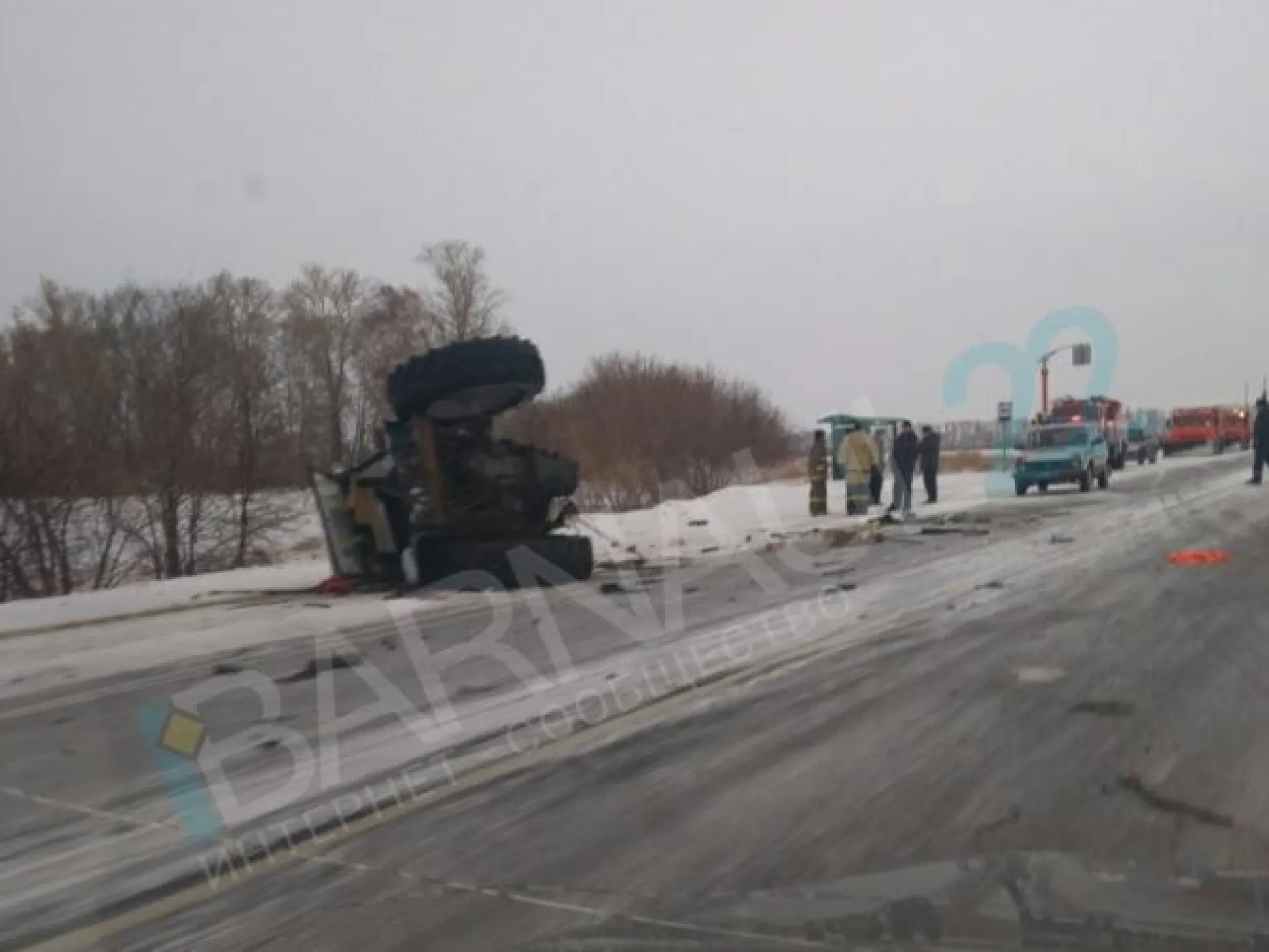 Водитель трактора пострадал в ДТП на алтайской трассе