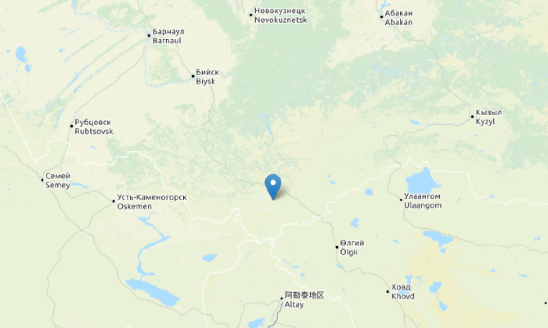 Землетрясения произошли на границе Алтайского края Землетрясения произошли на границе Алтайского края