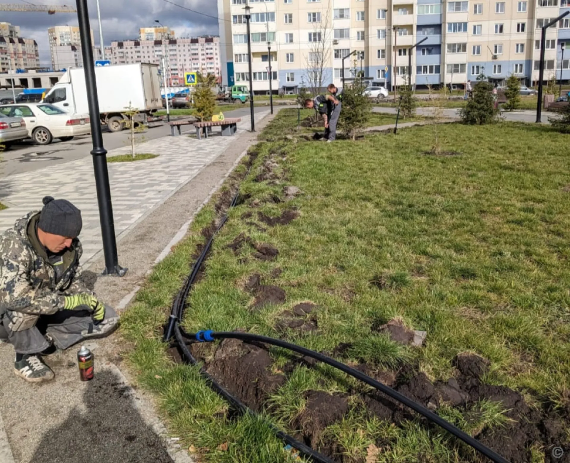 Система автополива появится в барнаульском сквере «Взлетный»