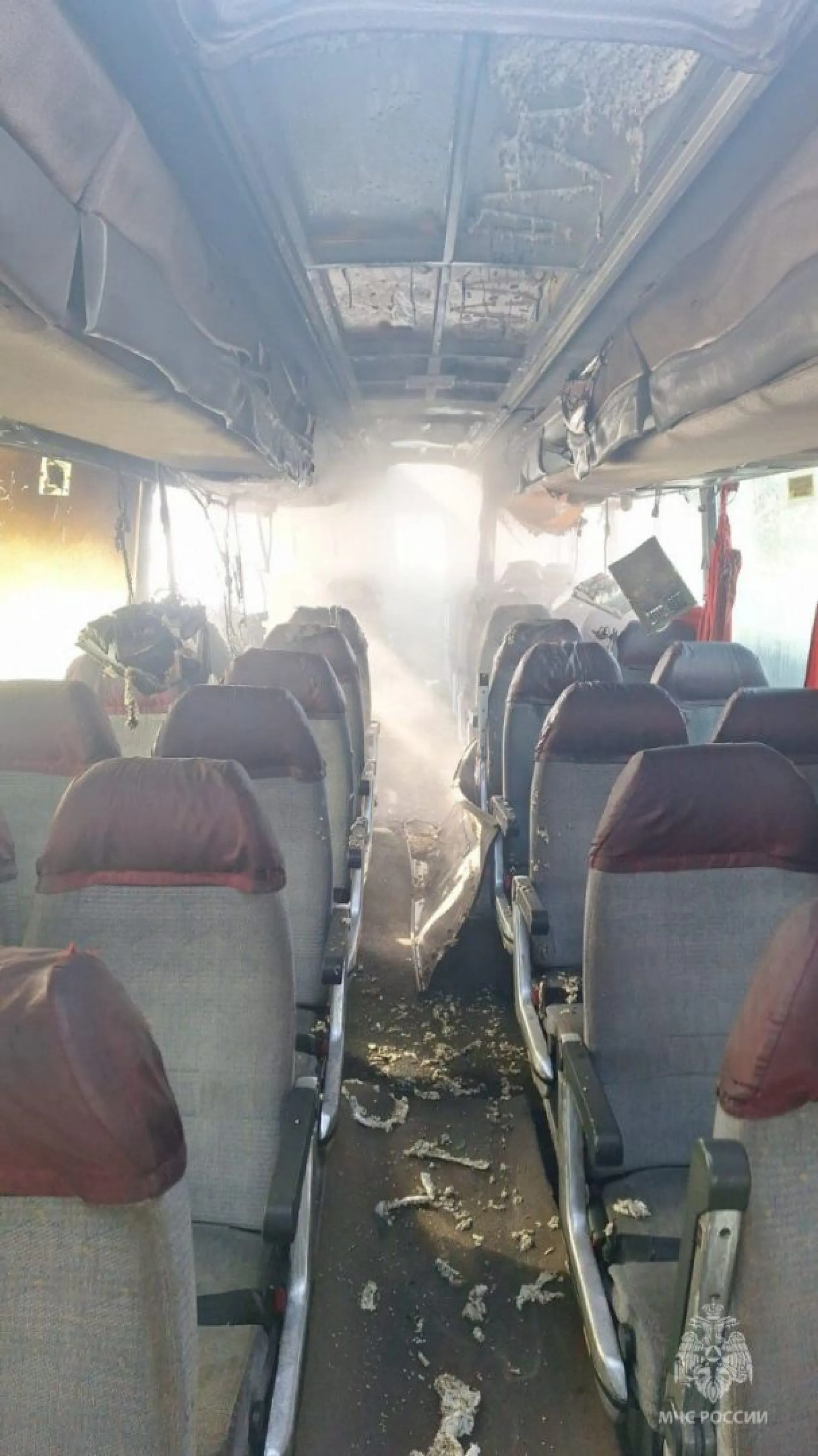 Пассажирский автобус, следовавший из Барнаула в Бийск, загорелся на Правобережном тракте