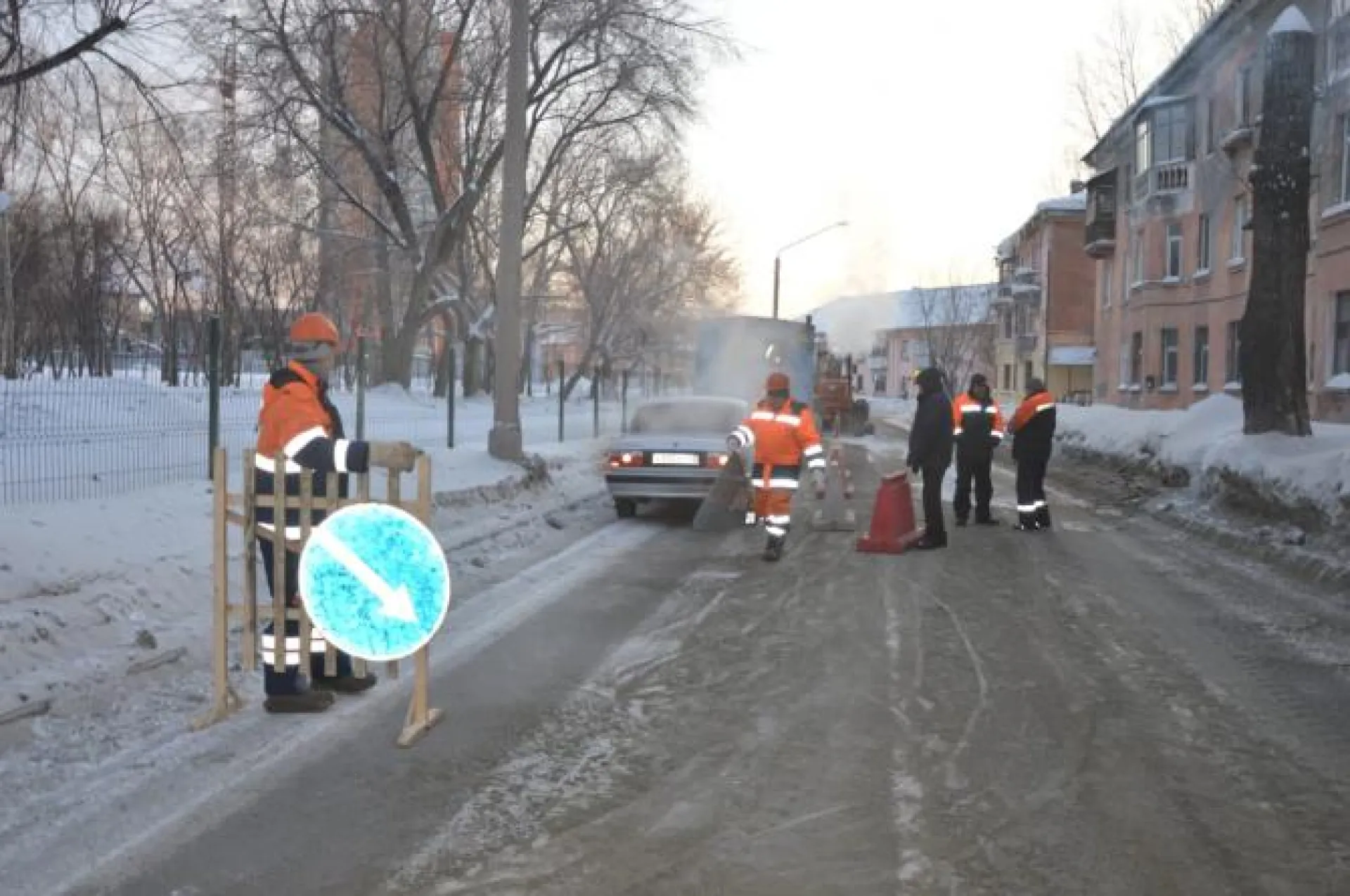Несколько домов остались без воды из-за коммунальной аварии в Барнауле