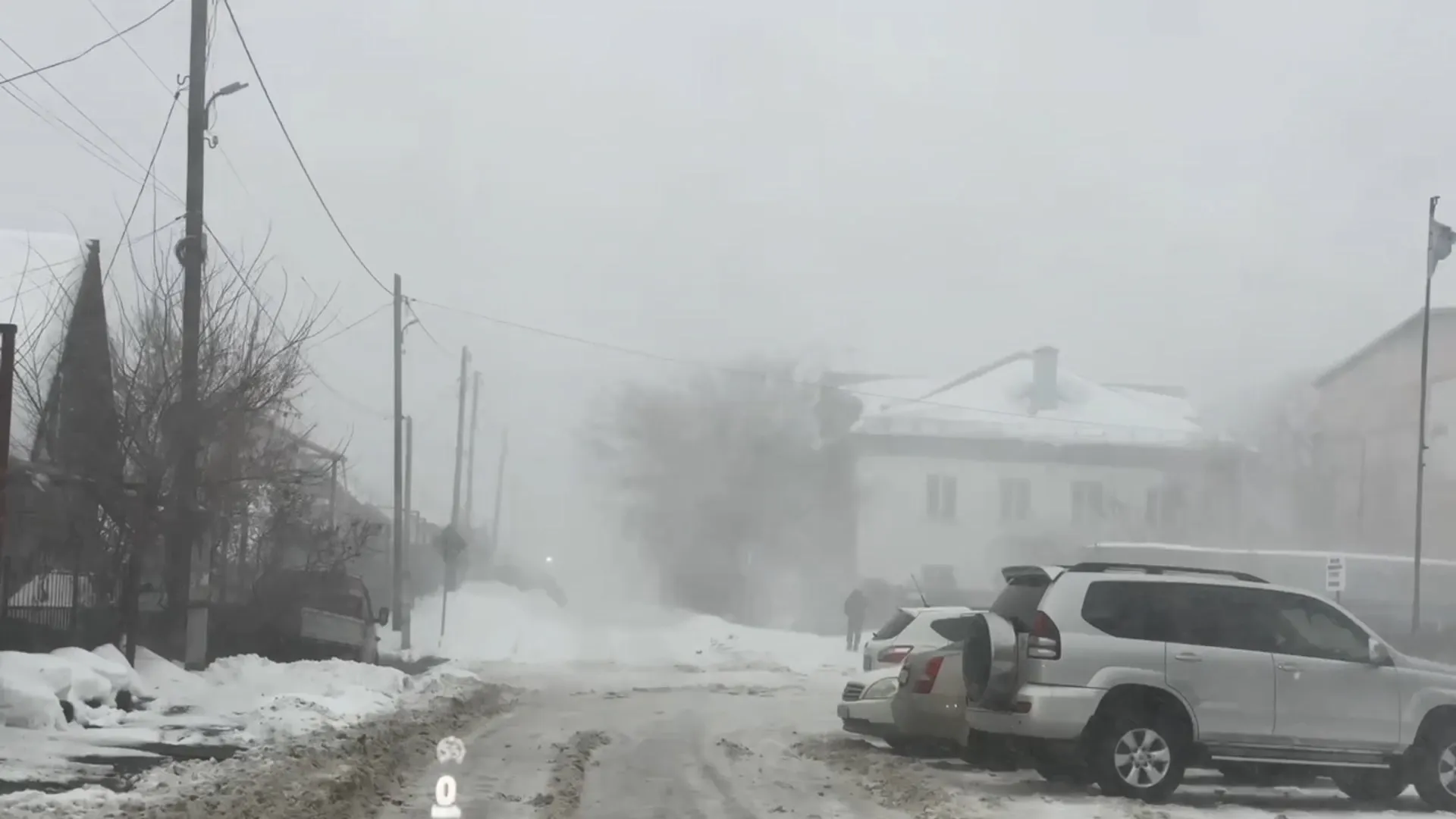 Метель в Алтайском крае. Видео