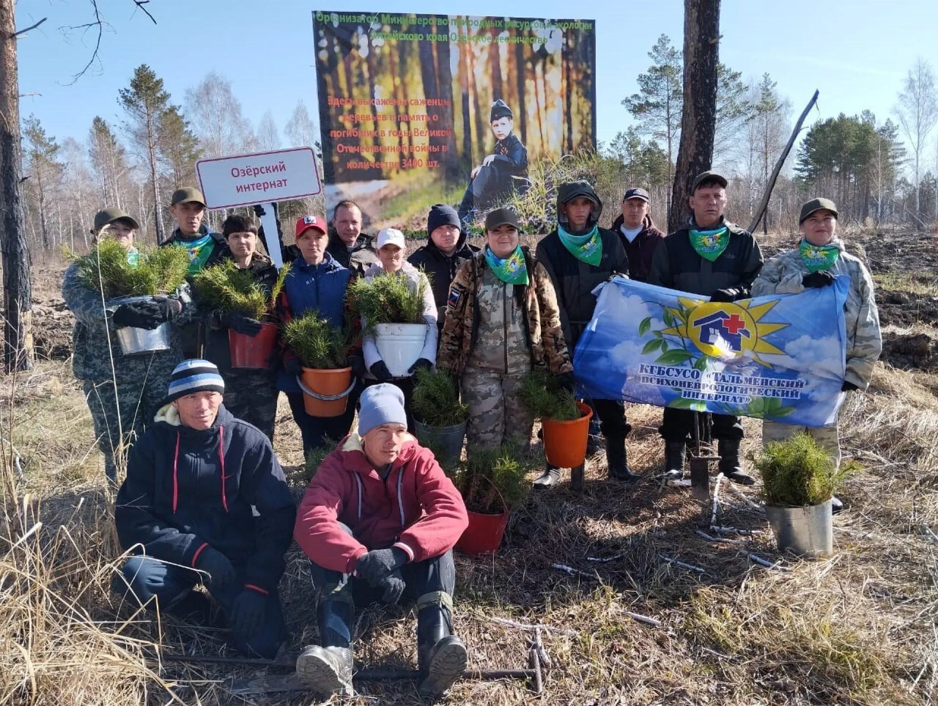 Более 1,5 тысячи жителей Алтайского края высадили 1,3 млн сосен в рамках акции «Сад памяти»