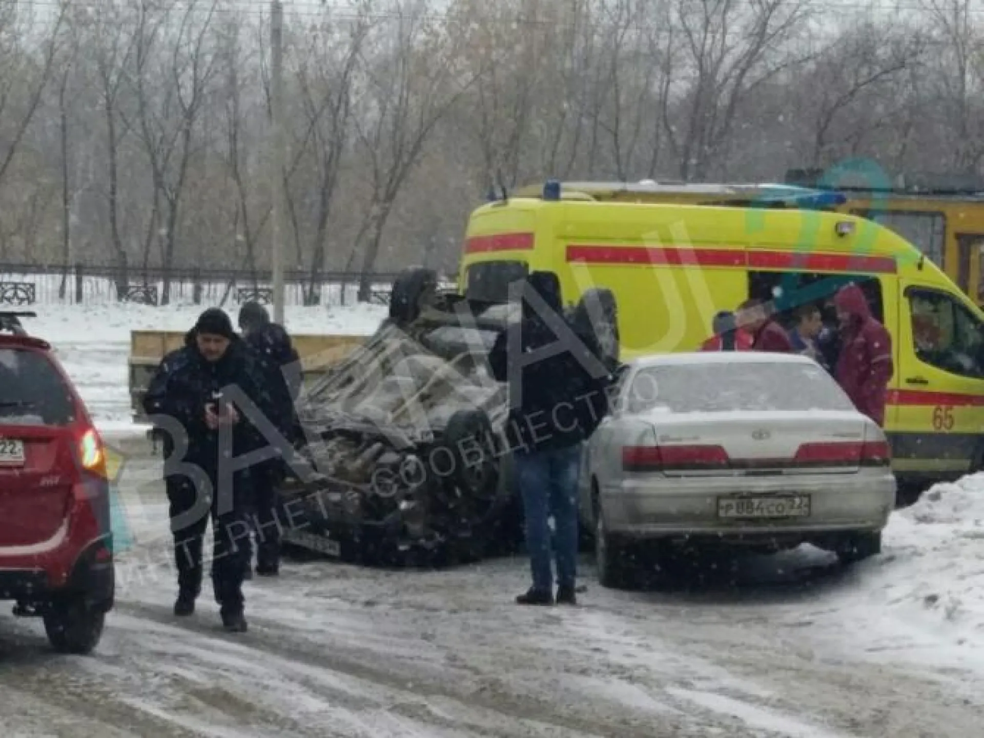 Фото: серьёзное ДТП произошло в Барнауле