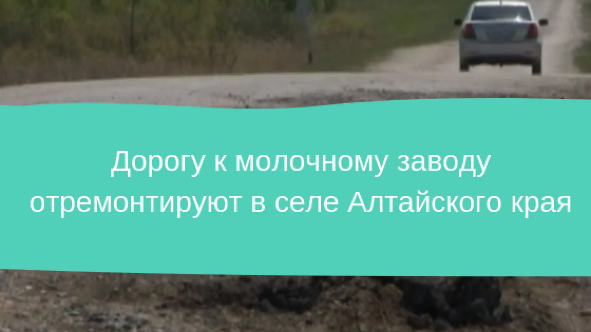 Дорогу к молочному заводу отремонтируют в селе Алтайского края