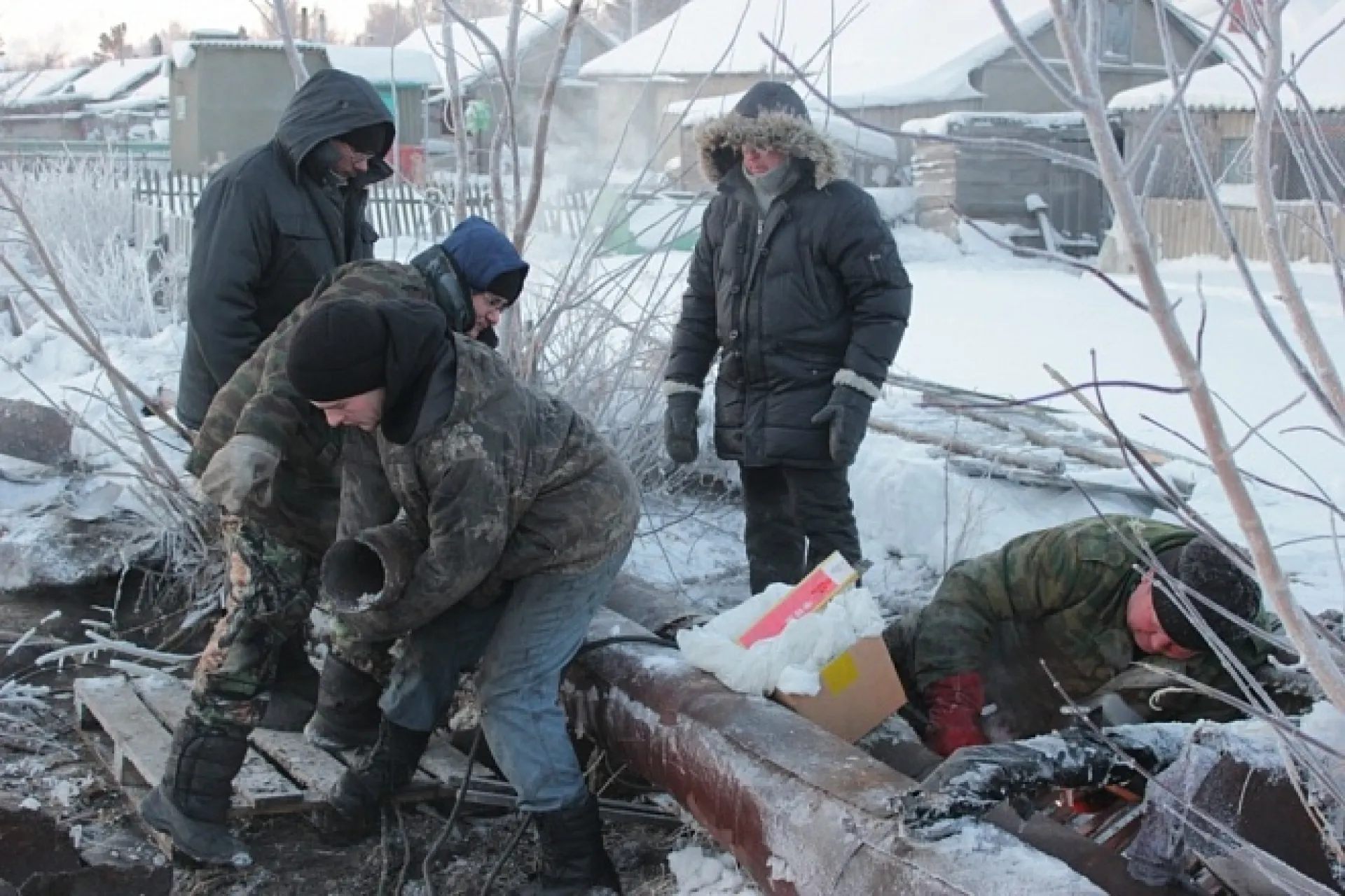 В селе Кусак за сутки к центральному теплоснабжению подключено два десятка жилых домов 