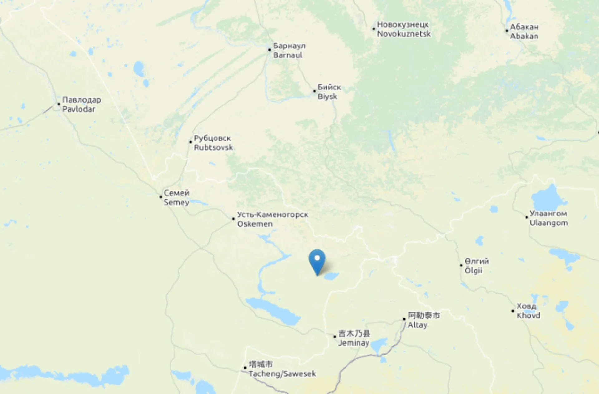 Сильное землетрясение произошло на границе Алтайского края Сильное землетрясение произошло на границе Алтайского края
