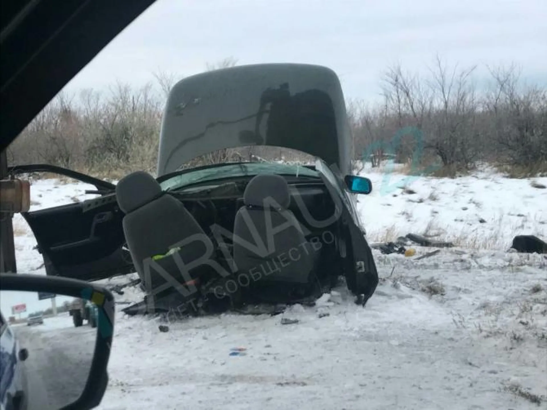 Соцсети: автомобиль разорвало пополам на алтайской трассе
