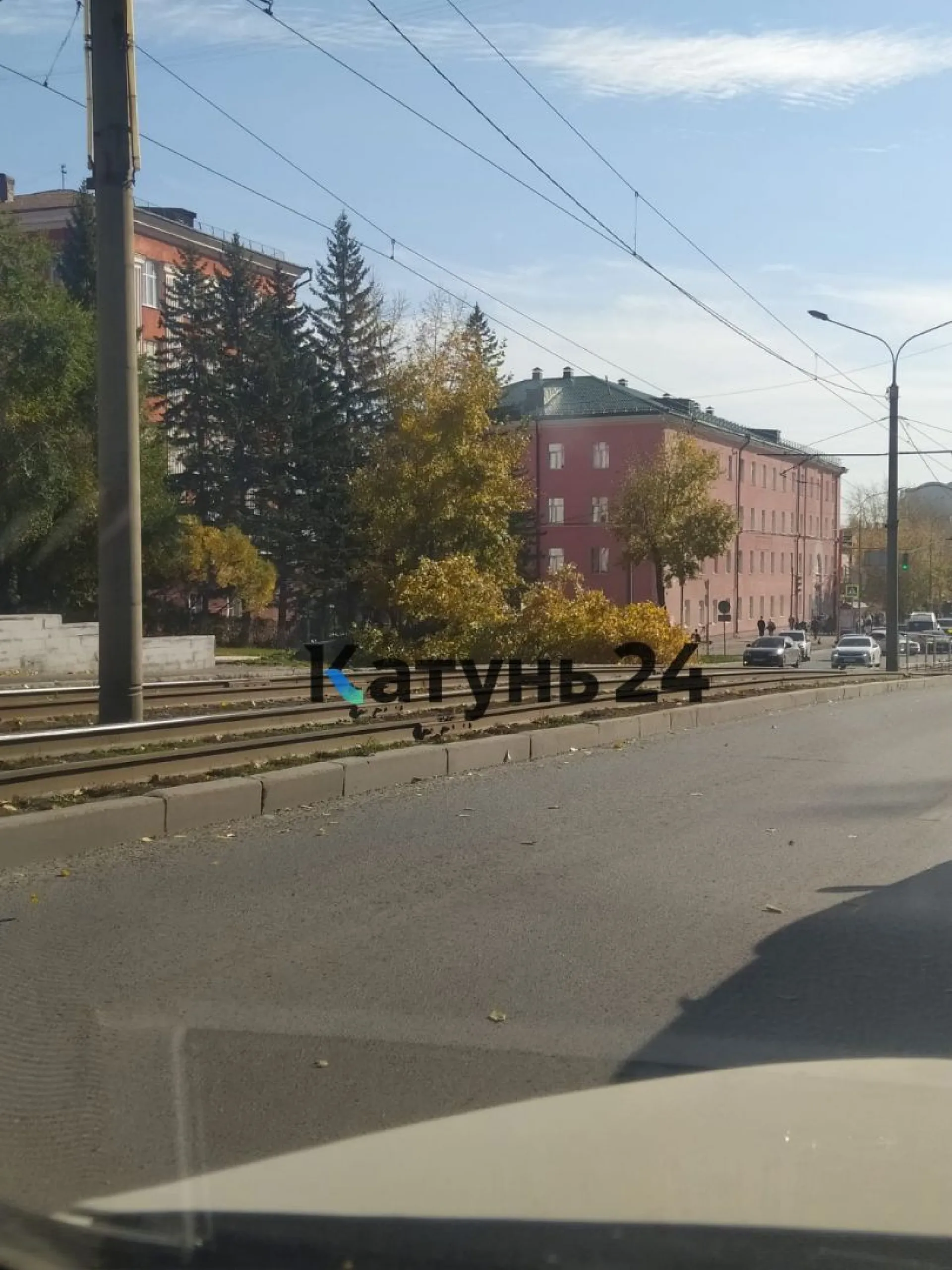 Сильный ветер бушует в Барнауле. Есть пострадавшие