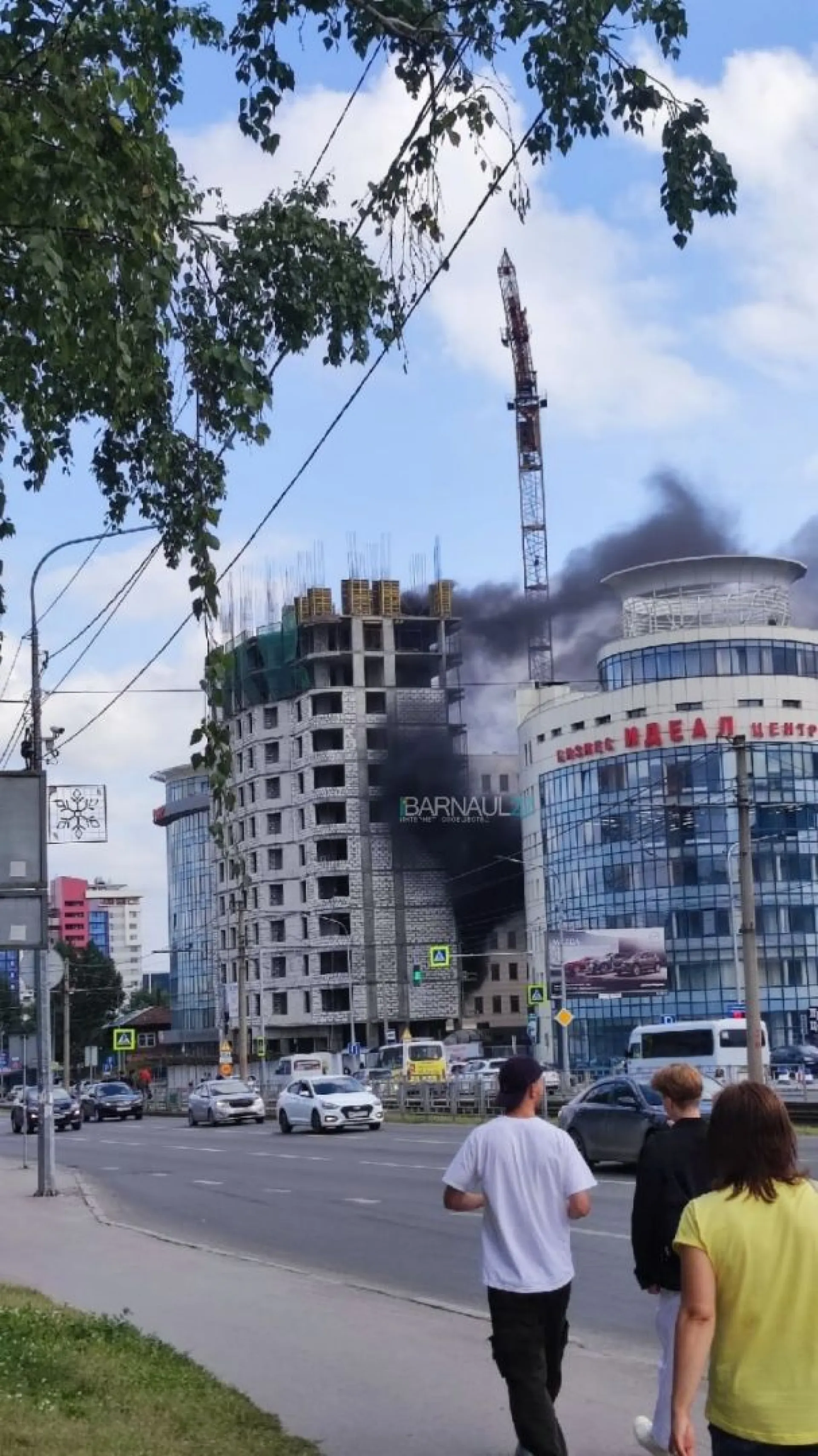 В центре Барнаула произошел пожар В центре Барнаула произошел пожар