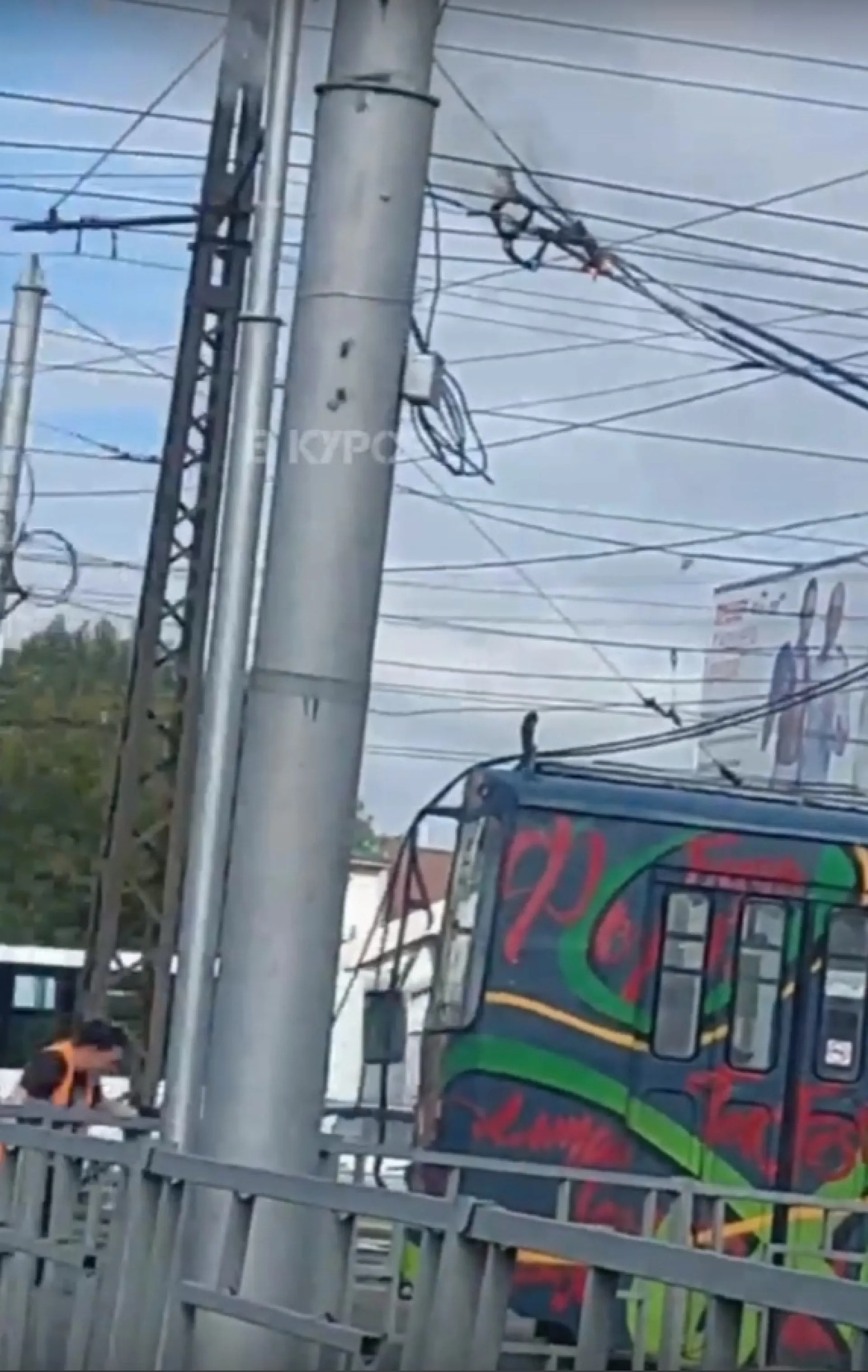В Барнауле у троллейбуса загорелись «рога» В Барнауле у троллейбуса загорелись «рога»
