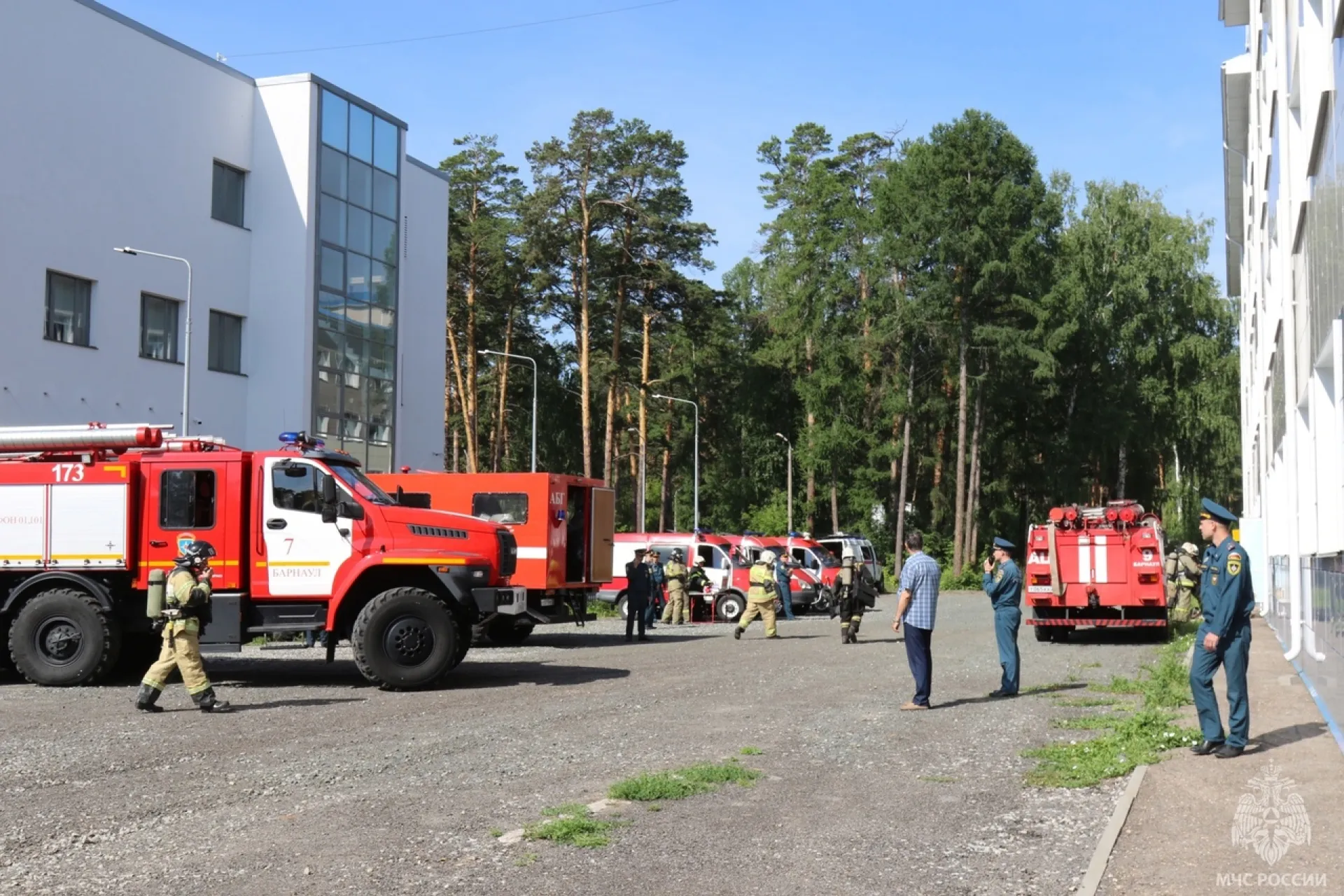 Масштабные пожарно-тактические учения прошли в Алтайском крае