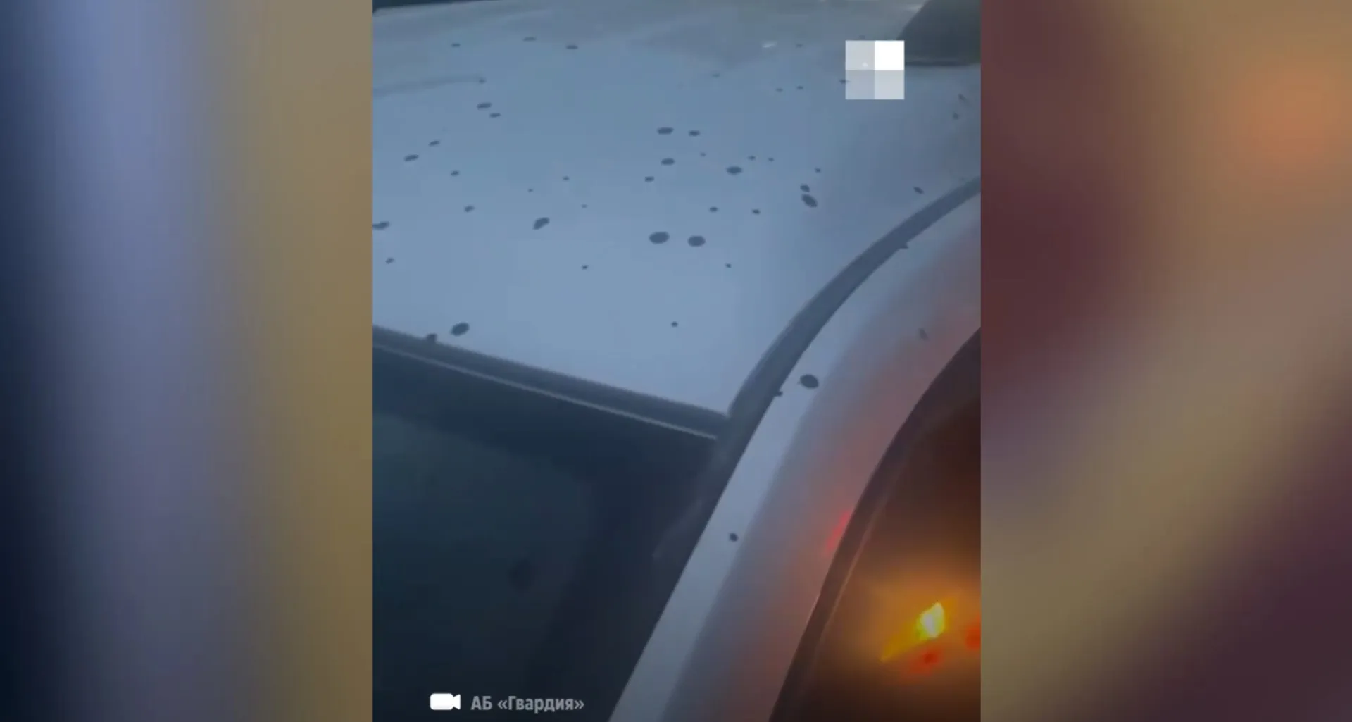 Машина попала под дождь из расплавленного пластика в Сибири