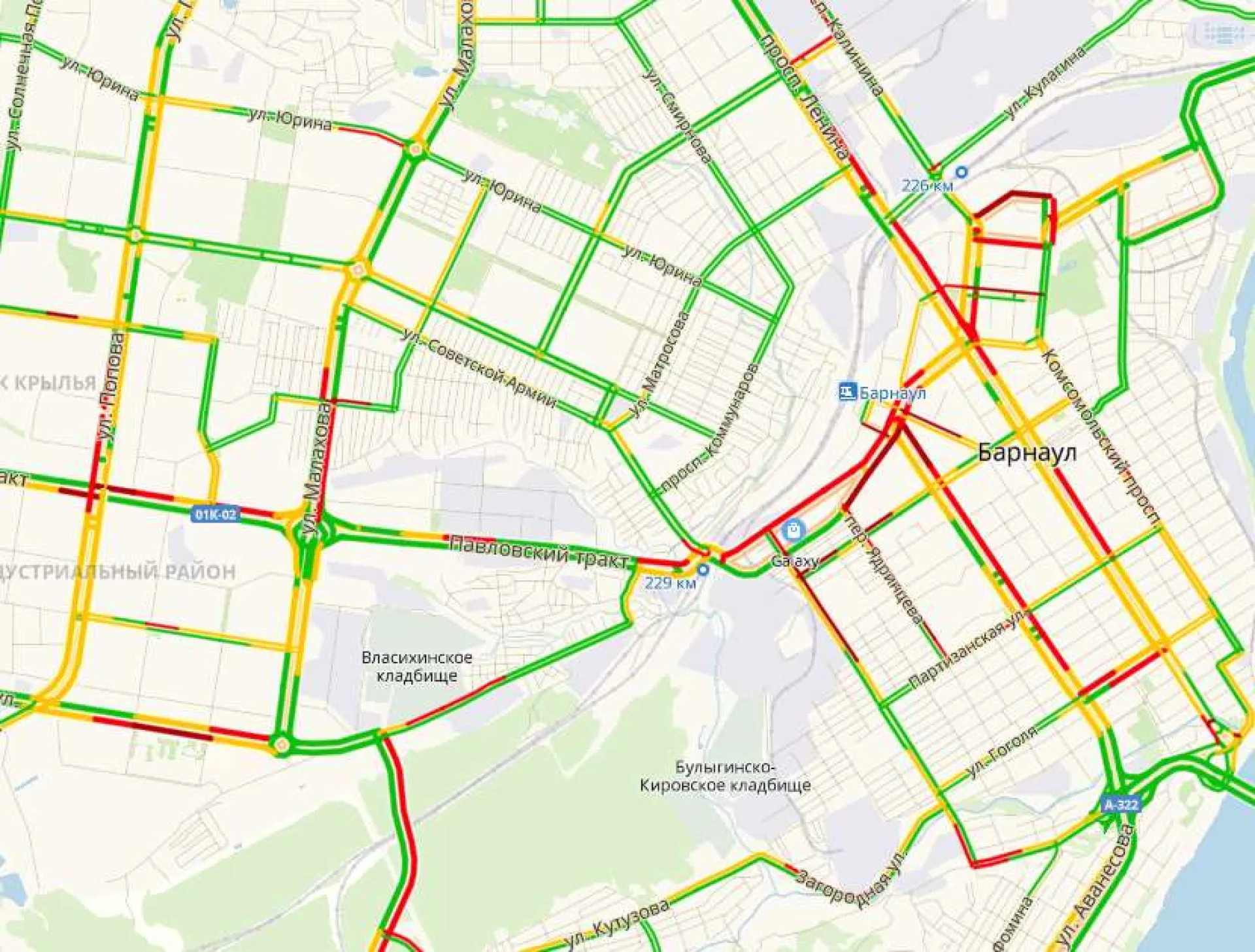 Пешком быстрее: в Барнауле образовались 9-балльные пробки Пешком быстрее: в Барнауле образовались 9-балльные пробки