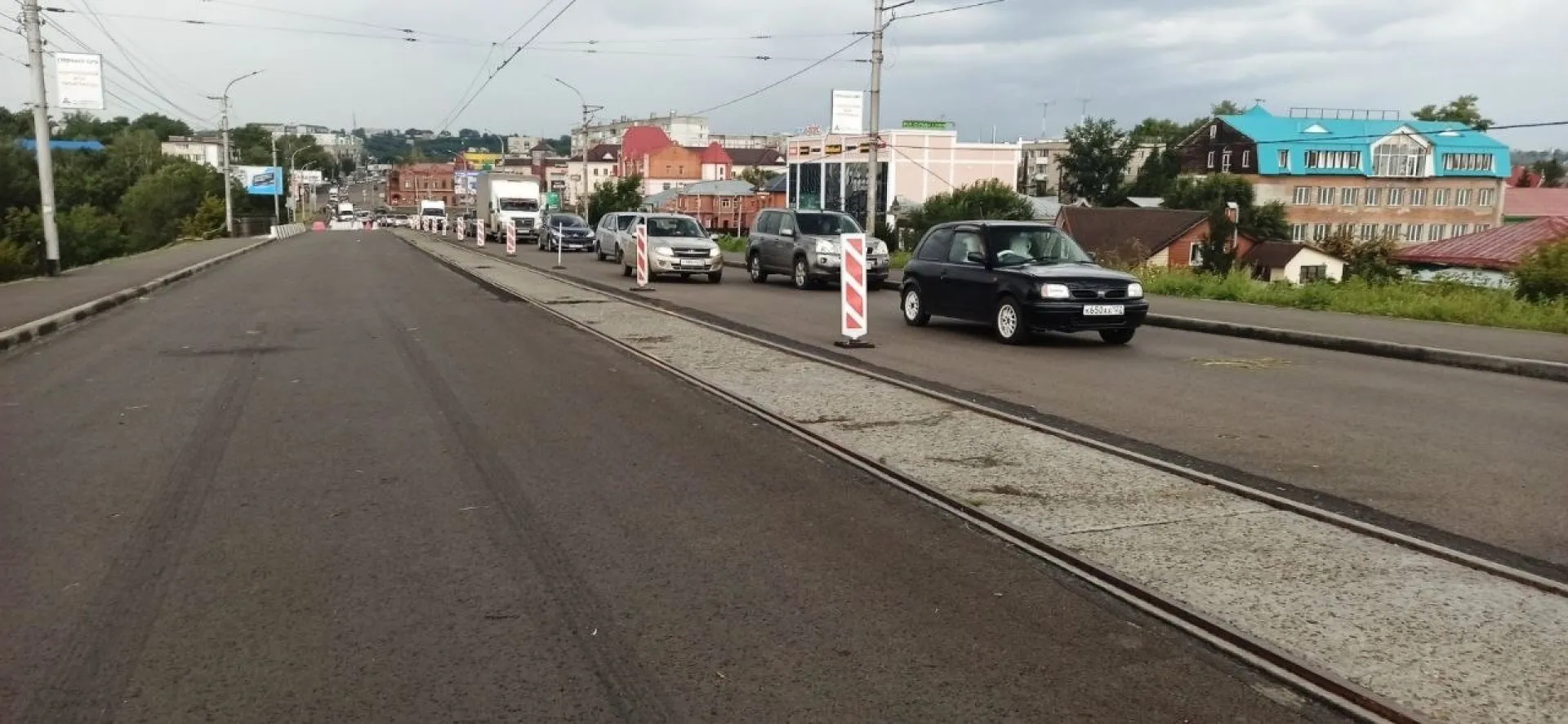 Мост в Бийске не успели отремонтировать к 1 сентября