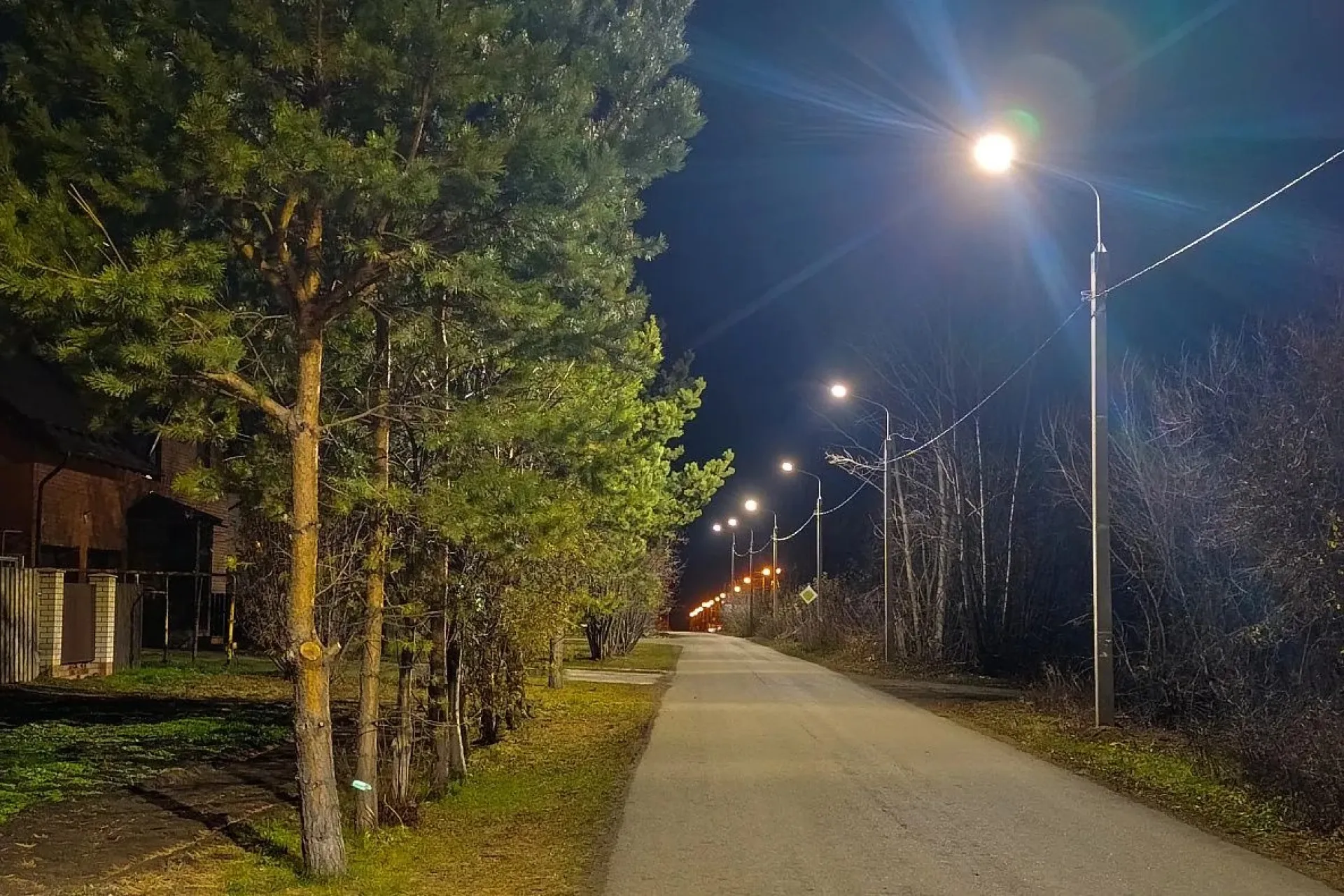 Уличное освещение установили в пригороде Барнауле
