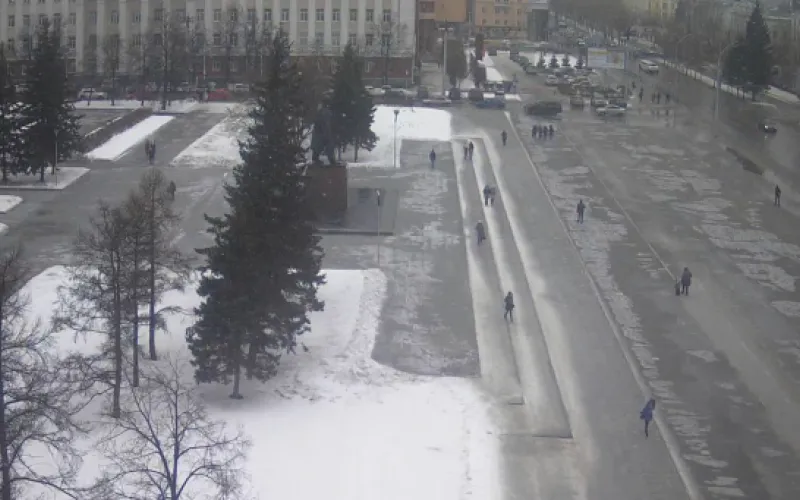 Веб-камеры К24: метель пришла на смену дождю в Барнауле 