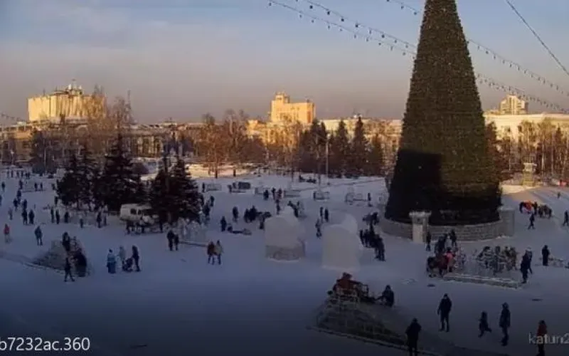 Веб-камеры: барнаульцы наслаждаются новогодними праздниками