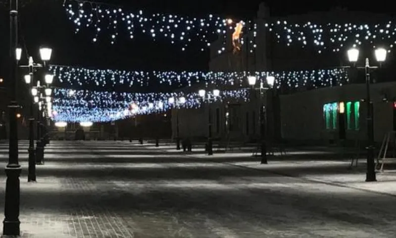 Новогодний городок с елкой и детскими горками откроют на барнаульском Арбате