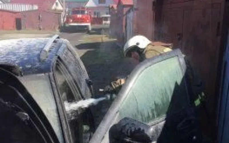 Автомобиль сгорел в Бийске