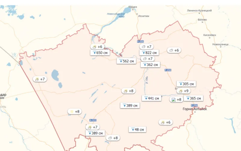 Бия, Обь и Катунь: продолжается повышение уровня рек