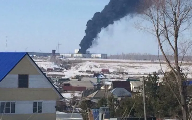 Сильный пожар произошел в Павловске