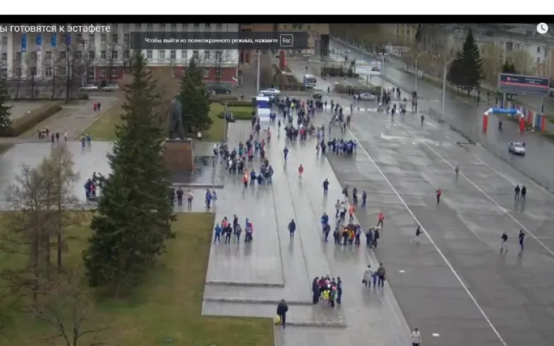 Веб-камеры К24: барнаульцы готовятся к праздничной эстафете 