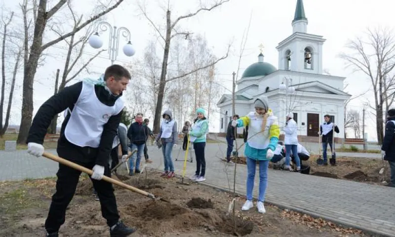 Яблоневая аллея появилась в Нагорном парке в Барнауле
