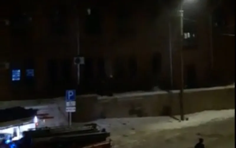 «Дом Афганцев»  горит в Барнауле 