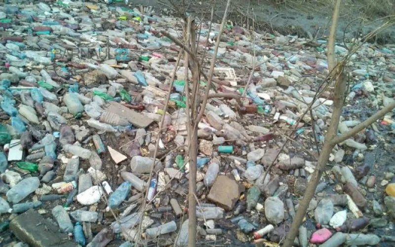 Бутылочный остров появился на реке в Барнауле