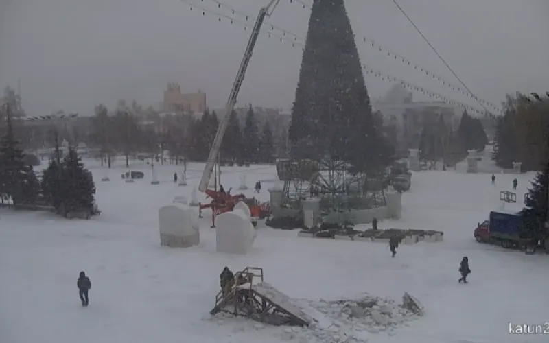 Новогодняя сказка в прошлом: в Барнауле разобрали главную ёлку края 