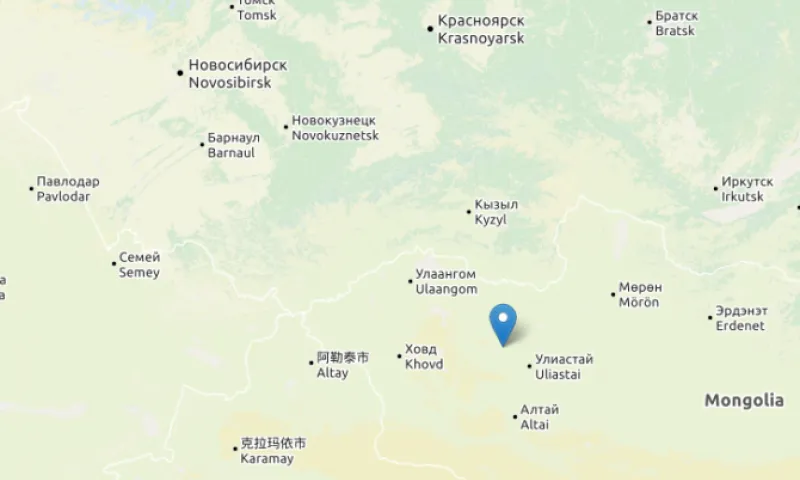 Сильное землетрясение произошло на границе Алтая