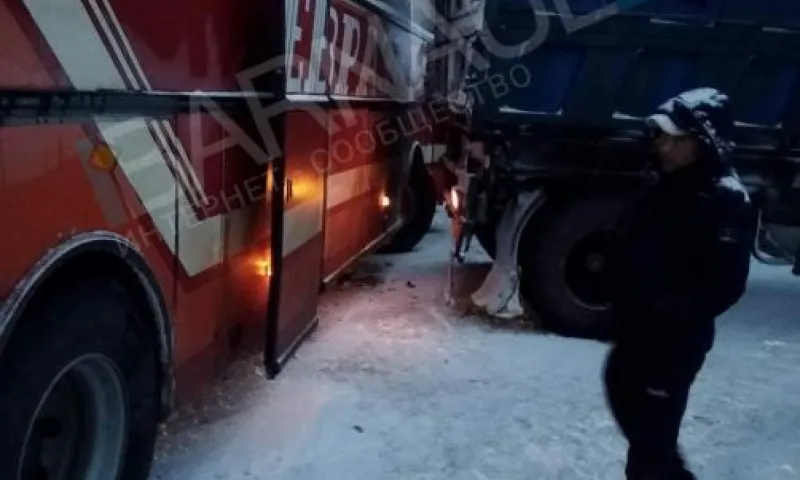 Массовое ДТП с автобусами произошло на трассе Алтай – Кузбасс 