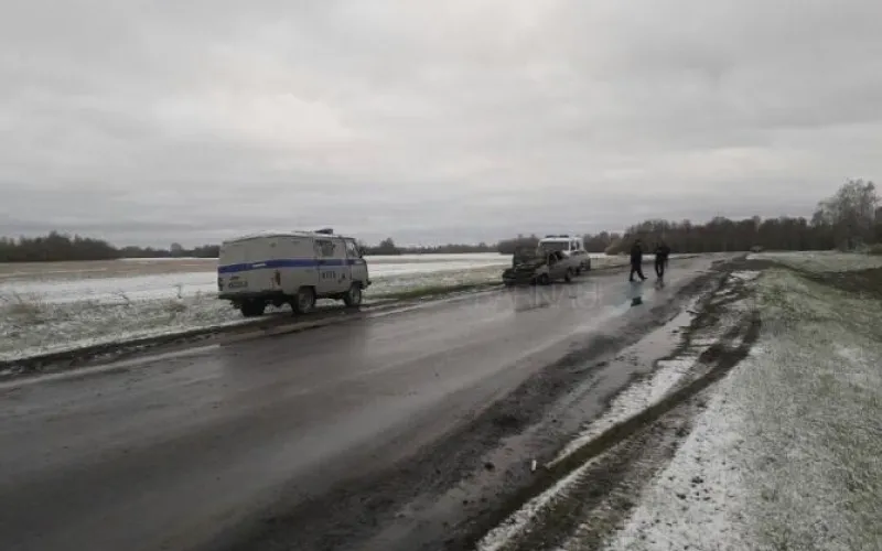 Автомобиль сгорел на трассе в Алтайском крае