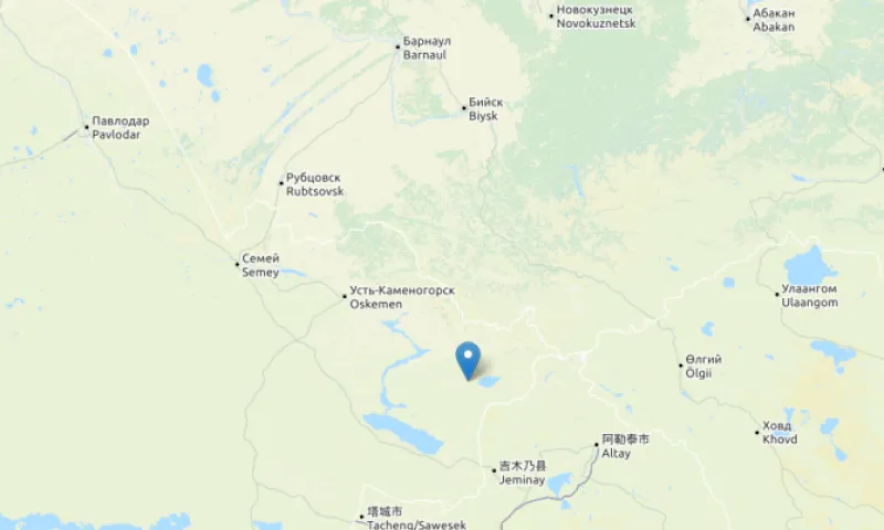 Сильное землетрясение произошло на границе Алтайского края