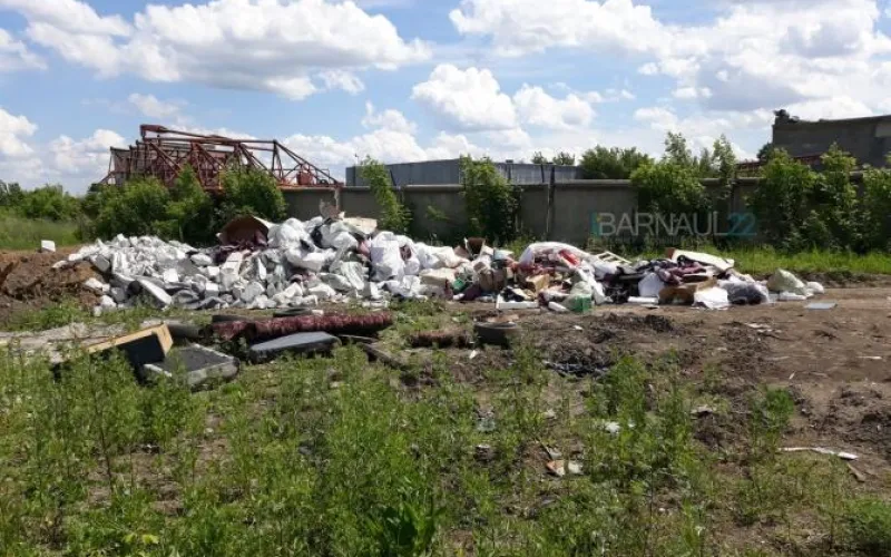 Барнаульцы сообщили об огромной свалке в жилом квартале