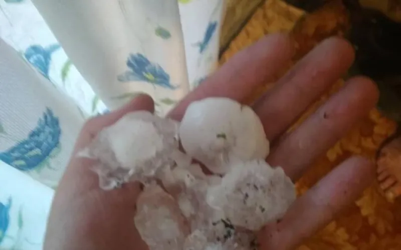 Необычайно крупный град прошел в Алтайском крае