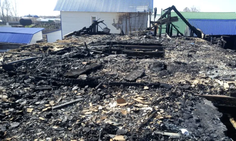 Жилой дом сгорел в Алтайском крае