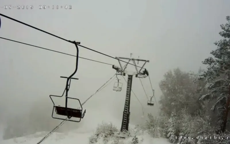 Веб-камеры К24: в Белокурихе выпал снег