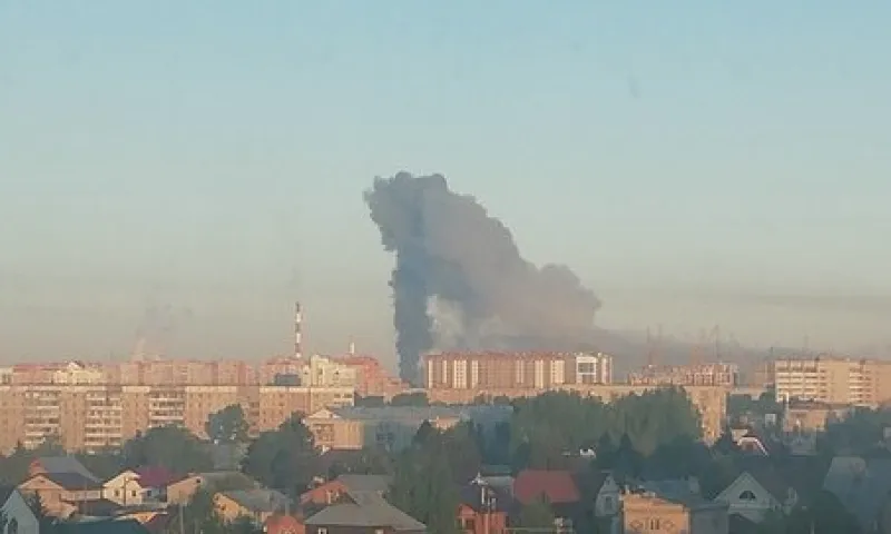 Пожар произошёл возле ТЭЦ в Барнауле
