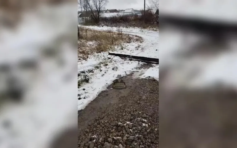 Упавший столб с проводами третий день лежит в пригороде Барнаула