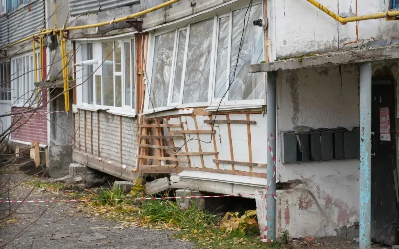 балкон, тальменский район, обрушение здания 
